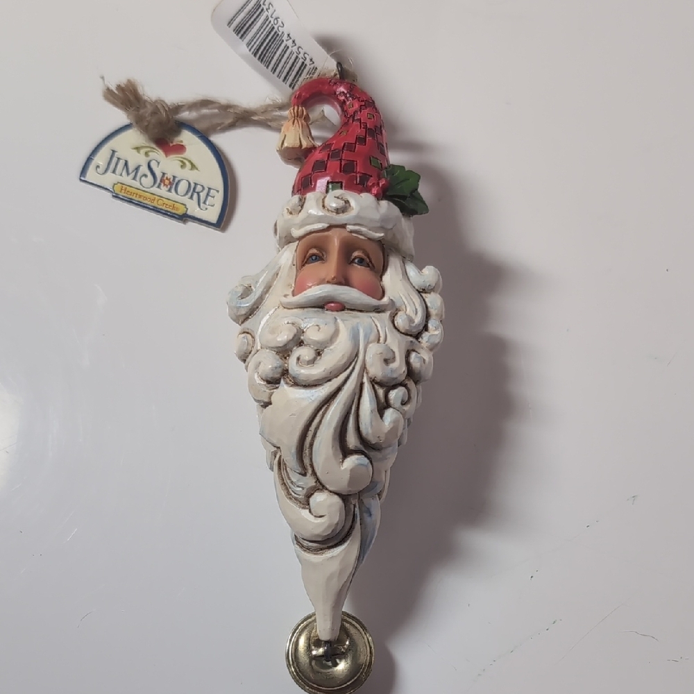 Jim Shore Santa Claus Ornament - Red and Cream
